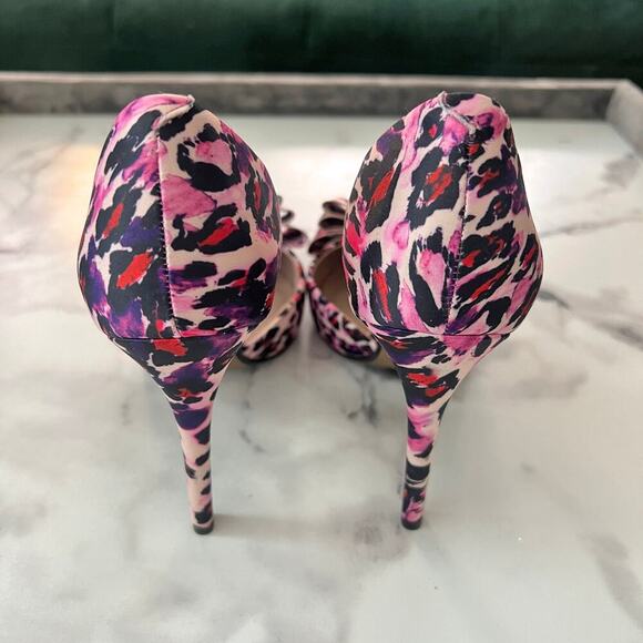 NEW Betsey Johnson Prince-P Leopard Bow D'Orsay Heels Size 8 - Picture 7 of 9